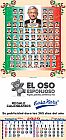 Calendario de pared con varilla 40cm x 71.5cm.